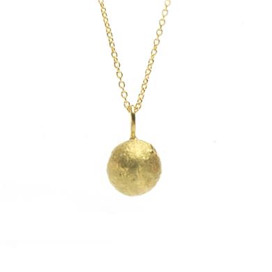 round mourning pendant in gold - Wim Meeussen Antwerp